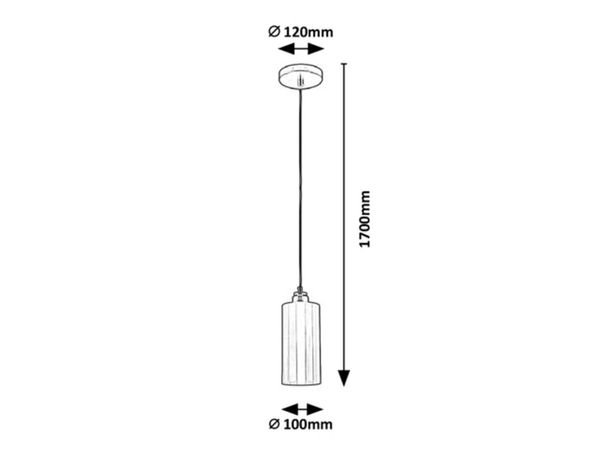 LAMPA wisząca PANTHEA 4479 Rabalux szklana OPRAWA zwis tuba złota biała