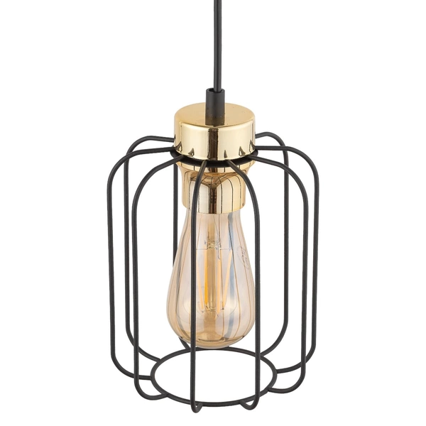 Pojedyncza lampa wisząca do salonu Galaxy 4714 TK Lighting loft czarna złota