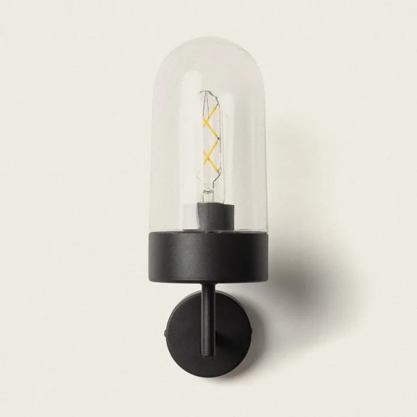 Szklany kinkiet elewacyjny Gardena Clasica ABR-KZLC-E27 Abruzzo IP44 czarny