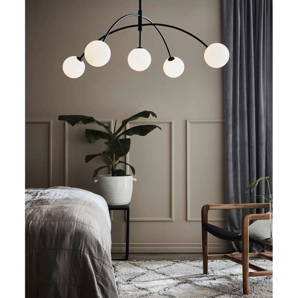 LAMPA wisząca HEAVEN 107560 Markslojd metalowa OPRAWA zwis kule szklane balls czarne białe