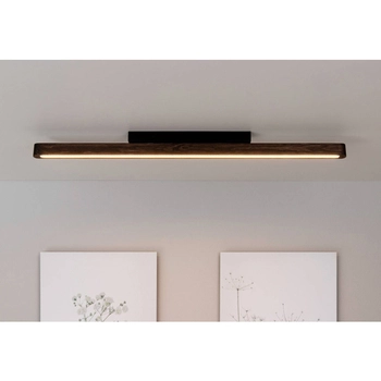 Ekologiczna lampa sufitowa FORESTIER 15716104 LED 12W 3000K drewno czarny