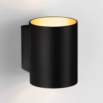Lampa ścienna do salonu SALAS LE44377 tuba rurka czarna złota