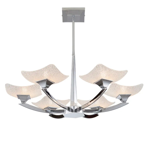 Lampa sufitowa do jadalni Ayres AYRES-6CH chrom przezroczysty