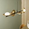 Modernistyczna lampa wisząca L&-192036 Light& na listwie złota brązowa