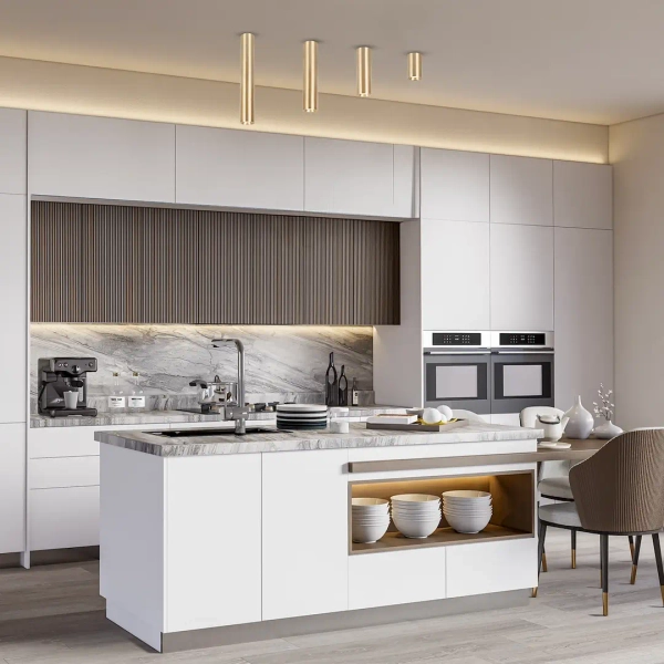 Sufitowa lampa tuba GENESIS ML0392 metalowa do kuchni złota