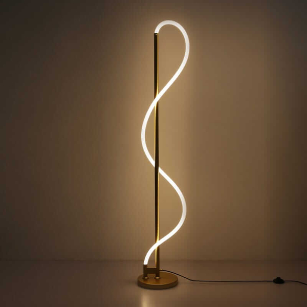 Podłogowa lampa Spirali ABR-EOS-G-30W Abruzzo LED 30W 3000K wąż złoty