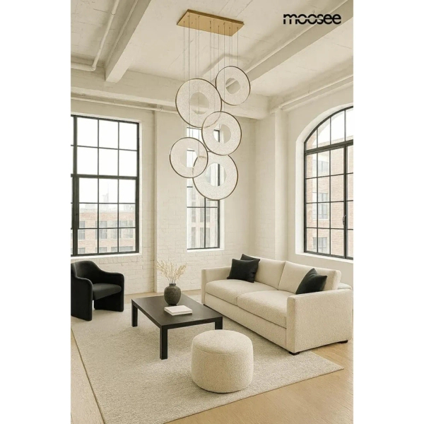 Wisząca lampa transparentna złota STARDUST LED 120W 3000K MSE1501100587