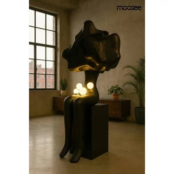 Podłogowa lampa designerska HUMAN IN THE CLOUDS czarna MSE1501100616 4xG9 kule