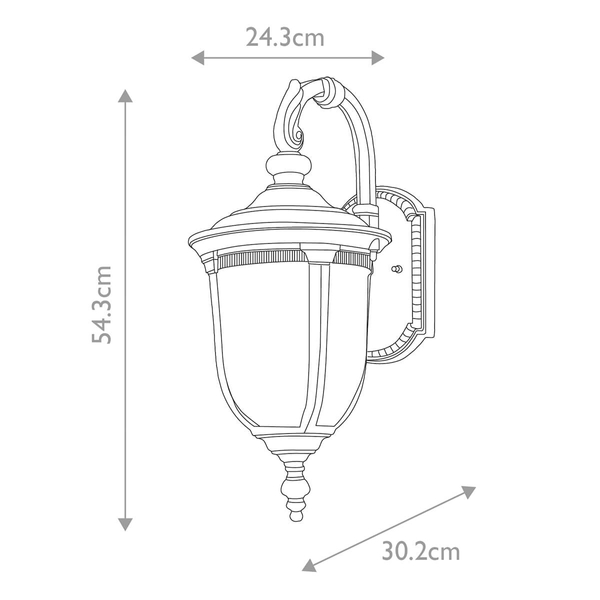 Zewnętrzna lampa ścienna Cleveland CL2-M na elewację IP44 postarzany brąz