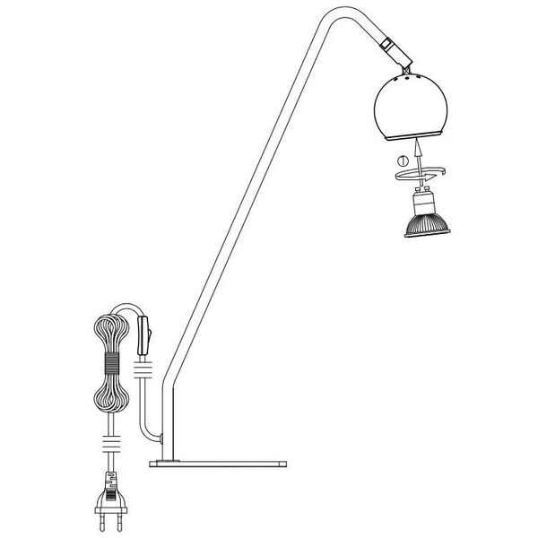 Lampka biurkowa COCO 107341 Markslojd regulowana z kulistym kloszem biała