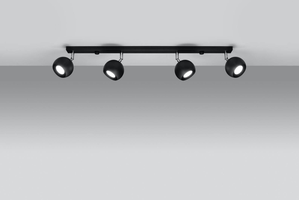 Spot LAMPA sufitowa SL.0447 reflektorowa OPRAWA listwa spot balls czarne