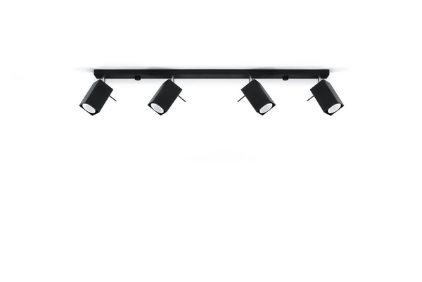 Spot LAMPA sufitowa SL.0459 regulowana OPRAWA metalowe reflektorki czarne