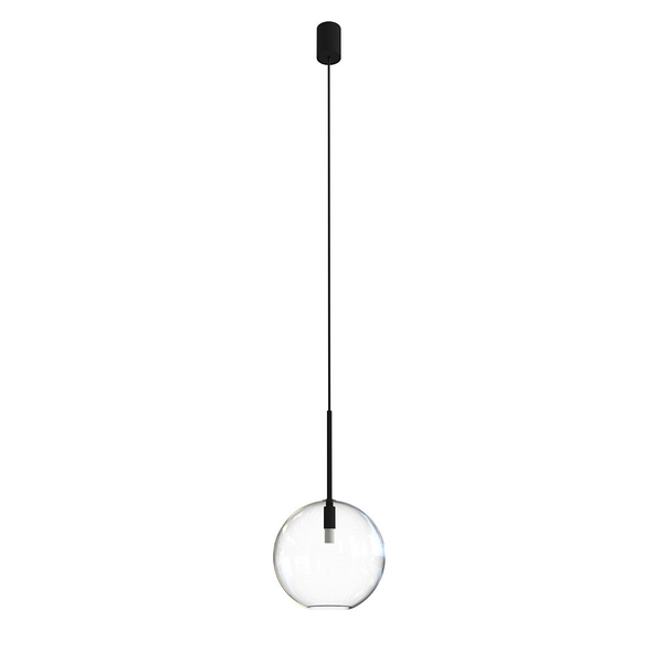 Skandynawska lampa wisząca Sphere 7848 salonowy zwis szklany czarny