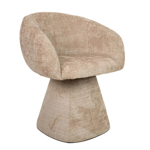 Obrotowe krzesło PEDRA MM1501100298 beżowe taupe tkanina 45cm