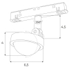 Regulowana lampa magnetyczna do systemu Dali M0018d LED 8W 3000K czarny