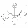 Dekoracyjna lampa sufitowa Amos 33-34991 Candellux kule chrom biała