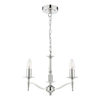 Potrójna lampa wisząca Marble MAR5338-EH Dar Lighting do kuchni na łańcuchu srebrna