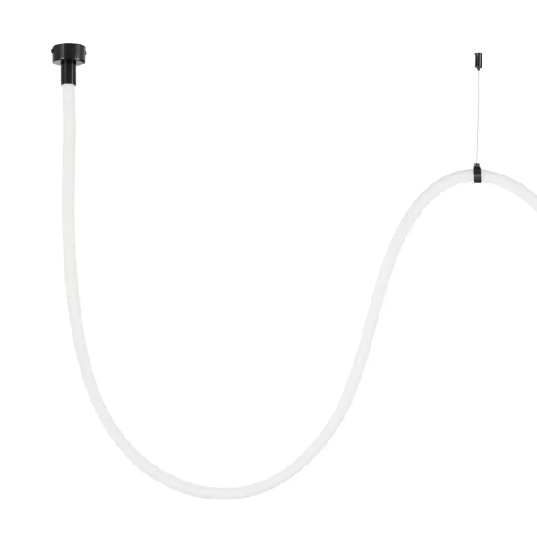 Lampa wisząca wąż ledowy SNAKE MD1021-3 biała czarna metal PVC LED 45W 3000K 3M nad stół