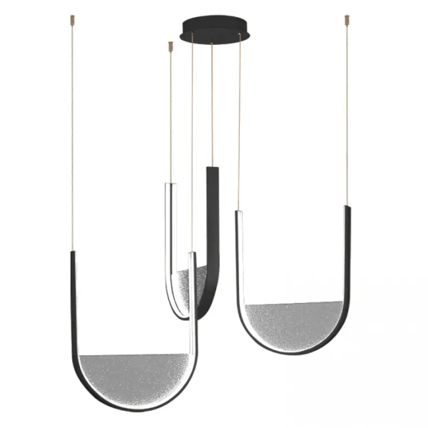 Loftowa lampa wisząca 23168 LED 54W 3000-4000K do salonu czarny