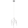 Glamour LAMPA wisząca ARANEUS 6117842 Nave metalowa OPRAWA kostka LED 10W 3000K zwis z kryształkami chrom