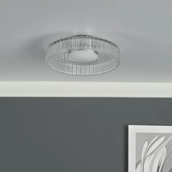 Kryształowy plafon Leena LEE5208 LED 16W 2700K okrągły chrom