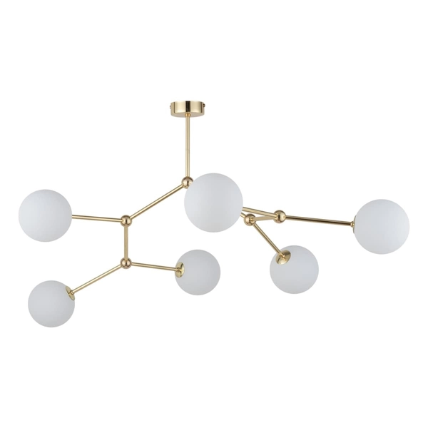 Lampa sufitowa molekułowa Fairy 3532 TK Lighting mleczne kule złota