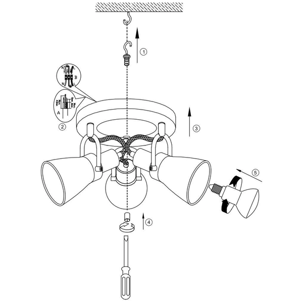 Industrialna LAMPA sufitowa ALTON 107855 Markslojd regulowana OPRAWA metalowy kinkiet reflektorki białe