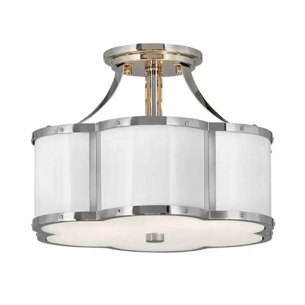 Szklana lampa sufitowa CHANCE QN-CHANCE-SF-S-PN polerowany nikiel