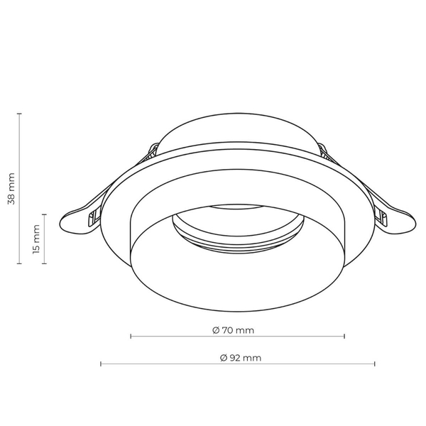 Wpuszczana lampa do kuchni Jet 6921 loftowa round metalowa biała