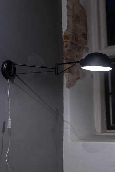Lampa ścienna Portland 108587 Markslojd metalowa oprawa regulowana czarna