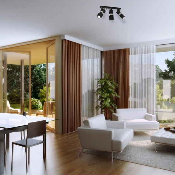 Regulowana LAMPA sufitowa VIDAR MLP6286 Milagro prostokątna OPRAWA plafon tuby metalowe czarne