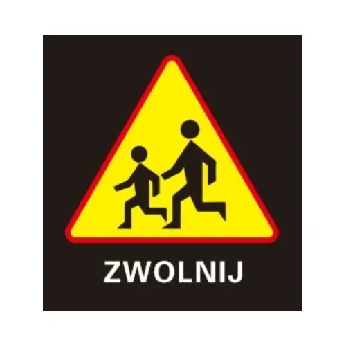 Trzykolorowe szkiełko do projektorów LED LOGG3-ZWOLNIJ ostrzegawczy