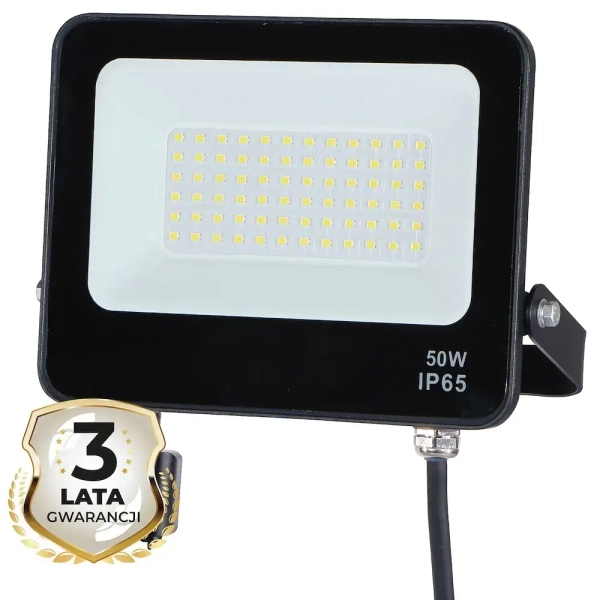 Techniczna lampa halogenowa EKN1627 LED 50W 4000K PIR IP65 czarny