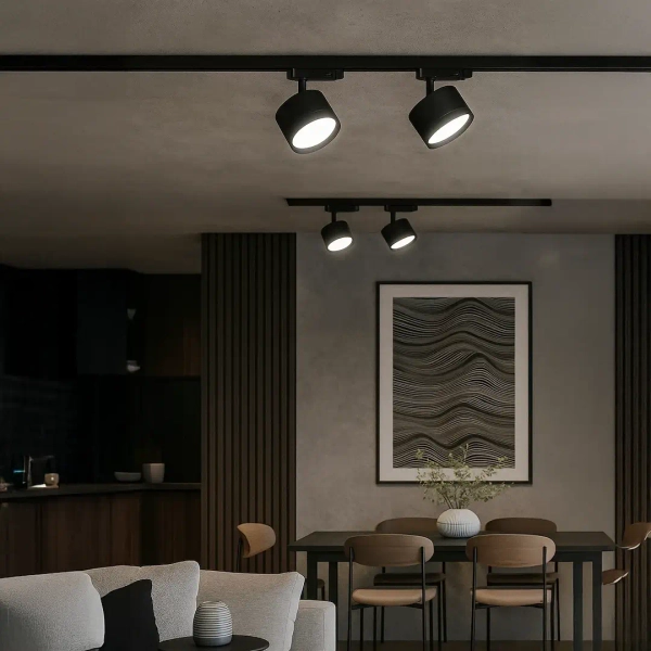 Minimalistyczna lampa szynowa 3-fazowa Cyklop Track ML2131 czarny