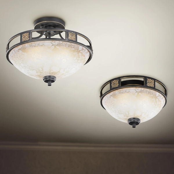 Plafoniera dekoracyjna QUINTA 608100224 Trio kopuła miedziana czarna