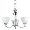 Lampa wisząca Alton 1805-3SC kielichy szkło opalowe satynowy chrom