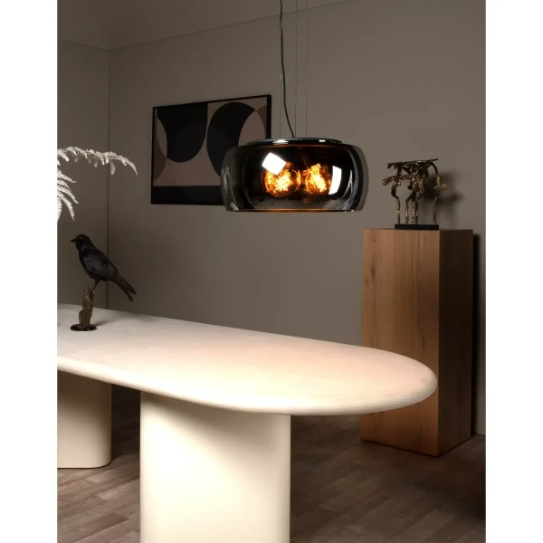 Wisząca lampa OLIVIA 45401/50/65 Lucide loftowa przydymiony czarny