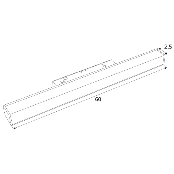 Lampa do systemu magnetycznego Dali M0002D LED 17W 3000K belka czarny