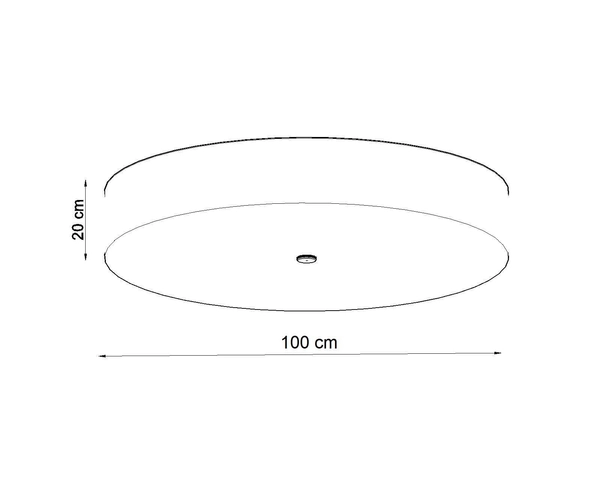 LAMPA sufitowa SL.0818 plafon OPRAWA materiałowa okrągła czarna
