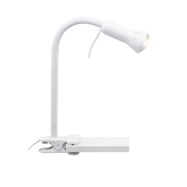 Zaciskowa lampa stołowa Flex 24705T05 z regulacją biała
