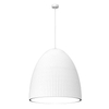Karbowana lampa wisząca Gandra 5028 Shilo regulowana do jadalni biała