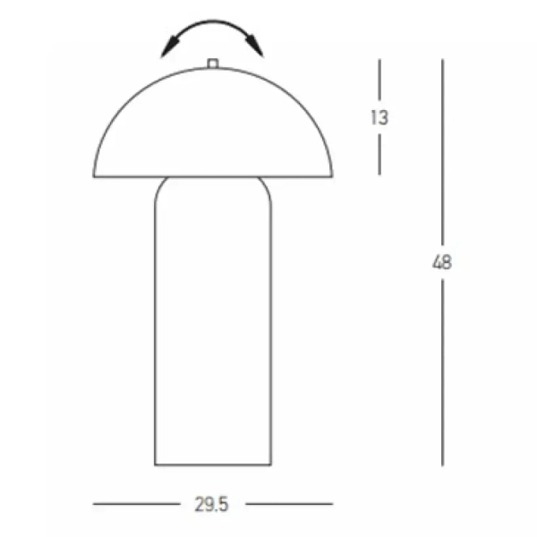 Modernistyczna stołowa lampa 23006 ceramiczna owalna czarny