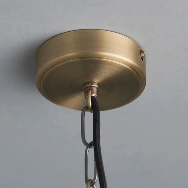 Łańcuchowa lampa wisząca Hurst 95835 szklana mosiądz przezroczysty