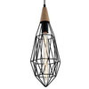 Industrialna LAMPA wisząca MAELLE MDM-2595/1S BK Italux druciana OPRAWA zwis drut czarny