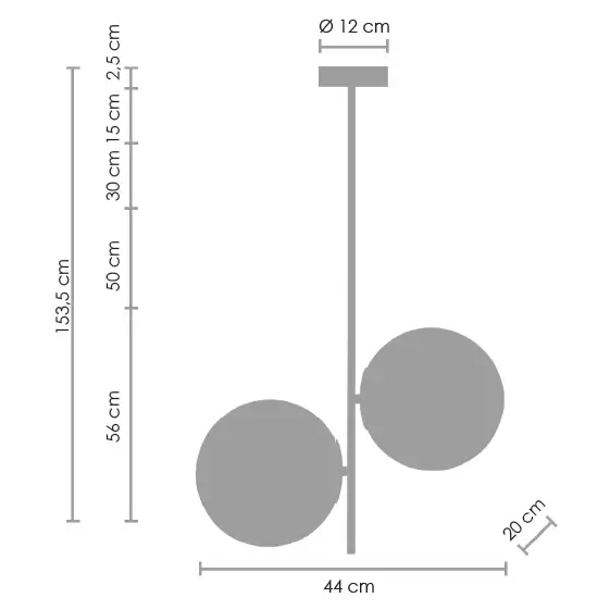Szklane kule lampa wisząca Venus ST-5025-2 BRASS Step art deco mosiądz