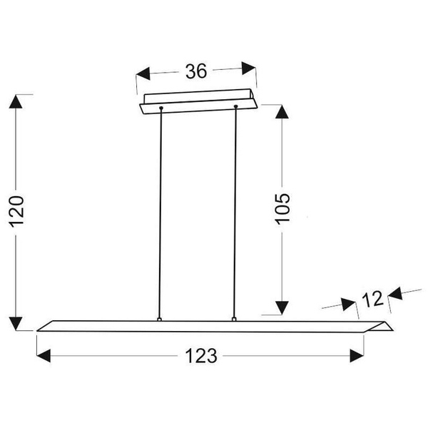 LAMPA wisząca KALAMOS A0034-310 Candellux metalowa liniowa OPRAWA belka LED 30W 4000K zwis listwa podłużna czarna