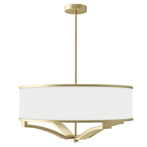 Lampa wisząca do sypialni Gerdo zwis nad łóżko biały złoty