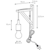 Skandynawska LAMPA ścienna FIX WALL 08208/01/31 Lucide metalowa OPRAWA kinkiet biały drewno