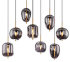 Lampa wisząca Blacky 15345-8MM designerska mosiądz przydymiona