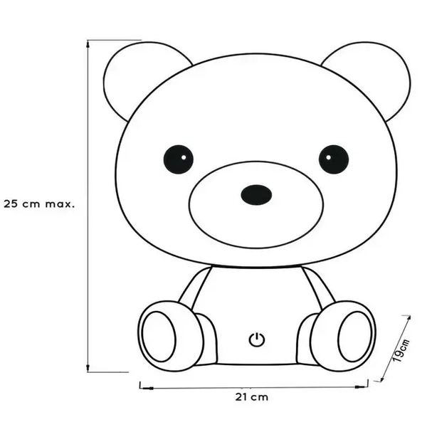Dziecięca lampka nocna BEAR 71590/03/31 LED 3W dotykowa MIŚ animals biały